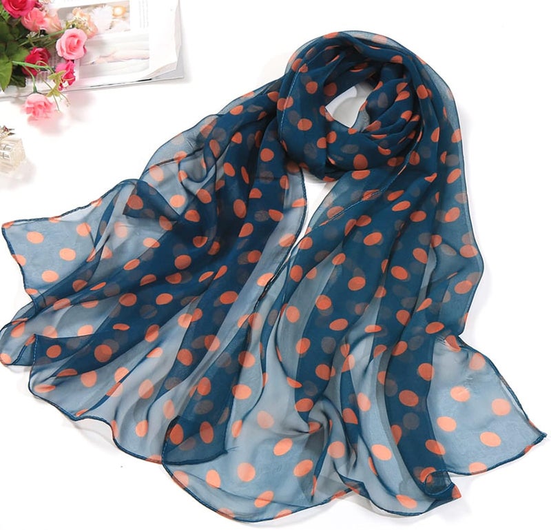 E-Clover Women Soft Floral Print Shawl Chiffon Sheer Scarf - Image 4